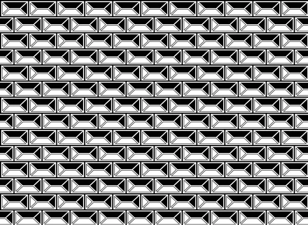 Renesanční fasáda geometrický vzor, černé a bílé bezešvé pozadí — Stockový vektor