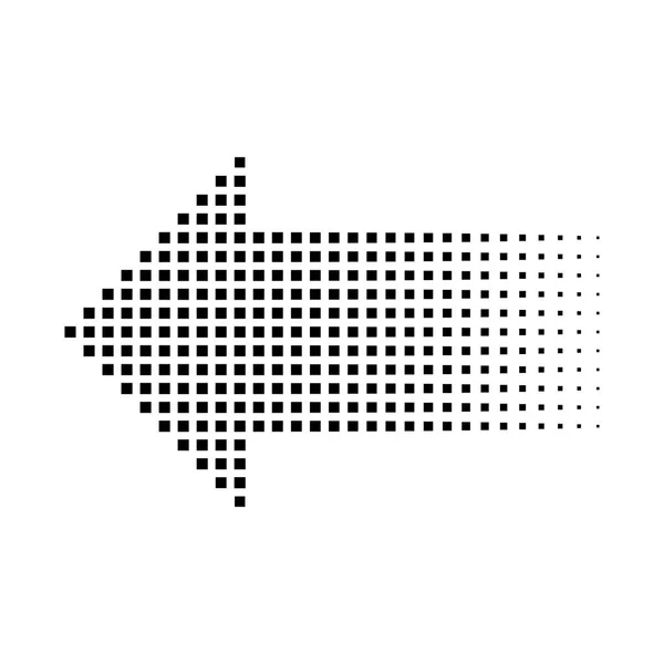 Flèche de dégradé de demi-tons, élément graphique, illustration vectorielle — Image vectorielle