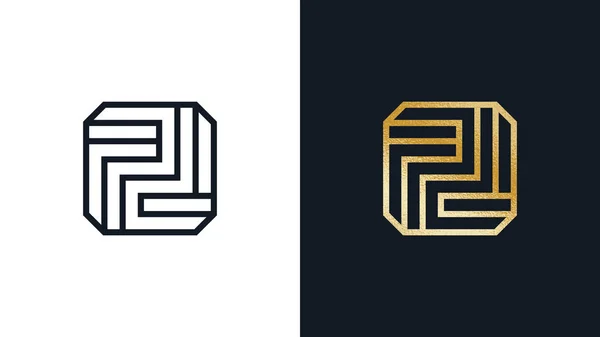 Шаблон Square Logotype, позитивний і негативний варіант, фірмовий стиль для брендів, логотип ексклюзивного продукту — стоковий вектор