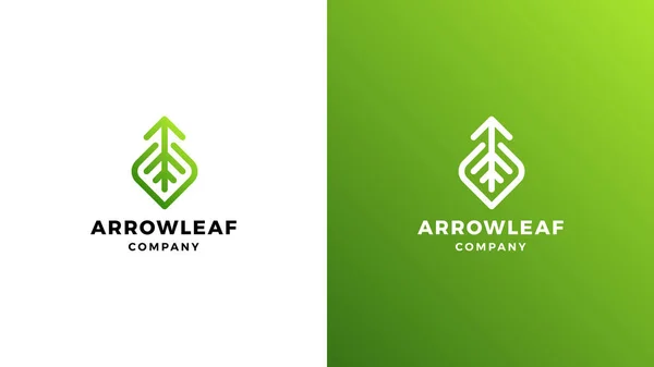 Leaf Logotype template, positive and negative variant, corporate identity for brands, nature logo — Stock Vector