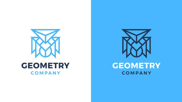 Geometrische Logotyp-Vorlage, positive und negative Variante, Corporate Identity für Marken, Stamm-Produktlogo — Stockvektor