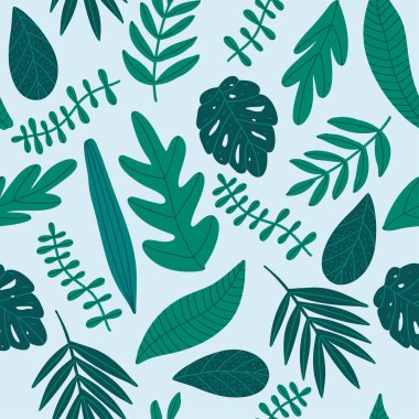 Tropikal bitkilerle kusursuz egzotik desen. 