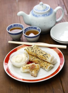 Susam gofret karides rulo, Çin dim sum