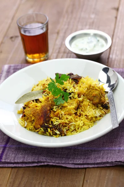 Hyderabadi Biryani Pollo Cocina India — Foto de Stock