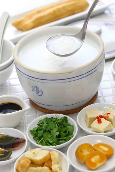 Congee Chinese Rice Porridge Chinese Traditional Healthy Breakfast — Stock Photo, Image