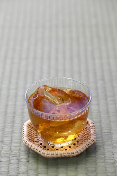 Mugicha Τσάι Από Κριθάρι Ιαπωνικά Σχετικά Ματ Tatami — Φωτογραφία Αρχείου