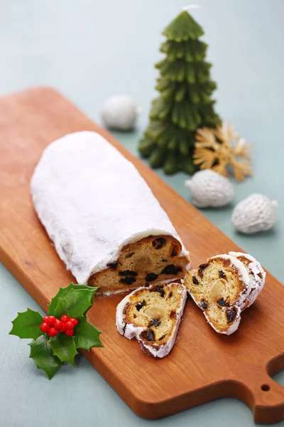 Christstollen Christmas Stollen German Christmas Dessert — Stock Photo, Image