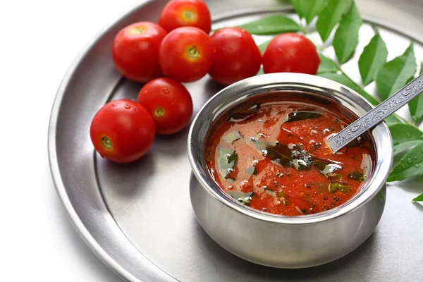 Tomaten Ramsch Kerala Stil Südindisches Essen — Stockfoto