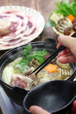 botan nabe, yaban domuzu güveç, Japon yemekleri