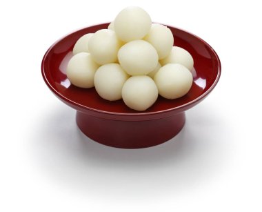 Tsukimi dango, geleneksel Japon hamur tatlısı ay izleme olayı için pirinç