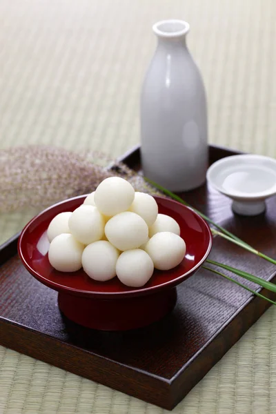 Tsukimi Dango Traditional Japanese Rice Dumpling Moon Viewing Event — Stock Photo, Image
