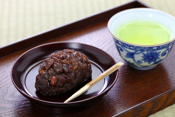 Ohagi Botamochi Rice Cake Covered Sweet Red Bean Paste Traditional — Stock Photo, Image