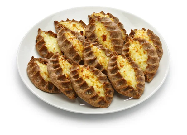 Karjalanpiirakka Torta Karelian Comida Finlandesa Café Manhã Finland — Fotografia de Stock