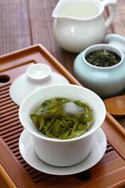 Chá Biluochun Chinês Famoso Chá Verde — Fotografia de Stock