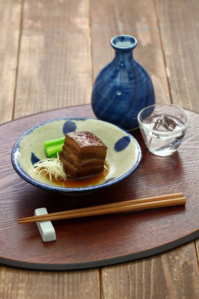 Braised Pork Belly Dongpo Pork Okinawa Rafute — 图库照片