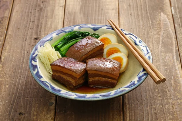 Pancetta Maiale Brasata Carne Maiale Dongpo Rafute Okinawa — Foto Stock