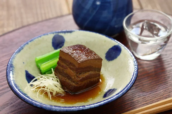 Pancetta Maiale Brasata Carne Maiale Dongpo Rafute Okinawa — Foto Stock