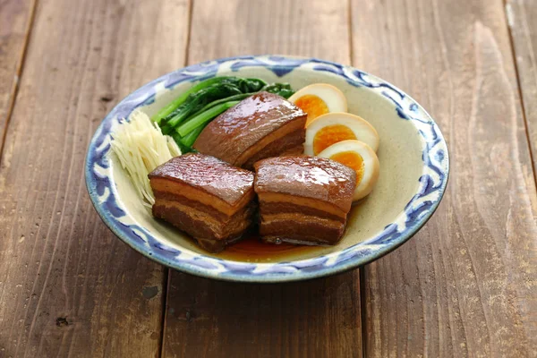 Pancetta Maiale Brasata Carne Maiale Dongpo Rafute Okinawa — Foto Stock