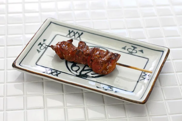 yakitori, chicken liver, japanese grilled chicken skewers