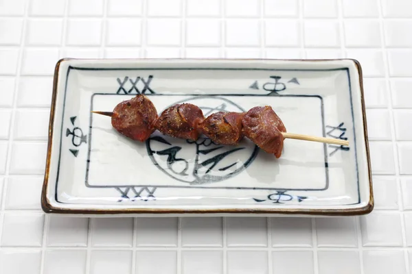 yakitori, chicken gizzard, japanese grilled chicken skewers