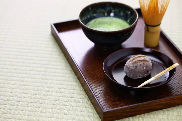 Inoko Mochi Baby Boar Rice Cake Traditional Japanese Sweets Tea — Stock Photo, Image