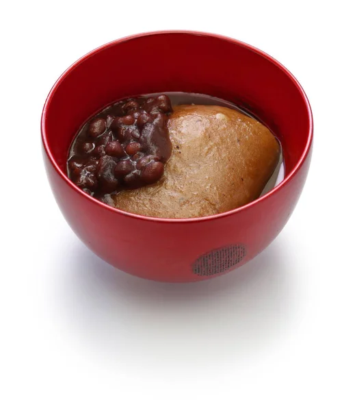 Tochi Mochi Zenzai Kue Nasi Kacang Kastanye Dengan Kacang Adzuki — Stok Foto