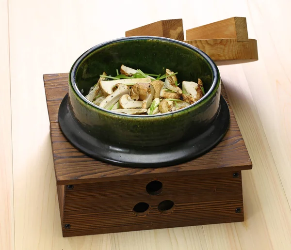 Matsutake Gohan Riz Cuit Aux Champignons Matsutake Nourriture Japonaise — Photo