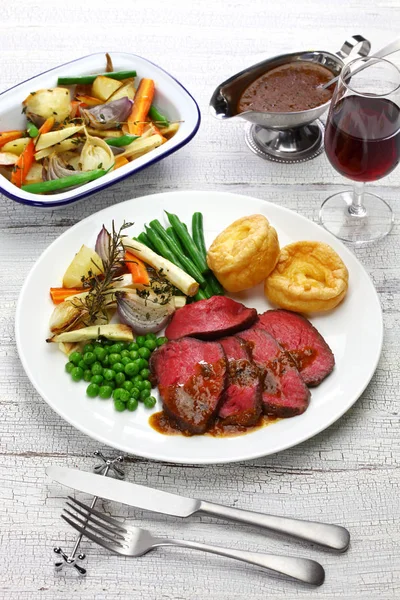 Domingo Asado Plato Cena — Foto de Stock