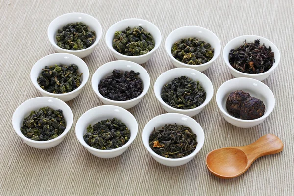 Чайный Ассортимент Тайваньских Сортов Чай Улун Чай Богиней Железа Чай — стоковое фото