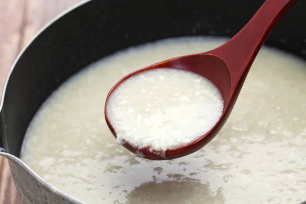 Zelfgemaakte Amazake Japanse Traditionele Zoete Drank Gemaakt Van Rijst Koji — Stockfoto