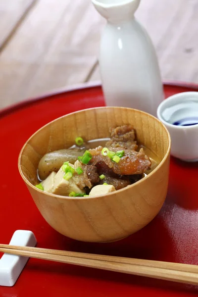 Gyusuji Nikomi Tendon Bœuf Cuit Nourriture Japonaise — Photo