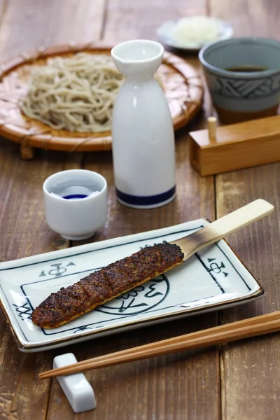 荞麦籽 日本食品 烧焦的米索 大豆酱 — 图库照片