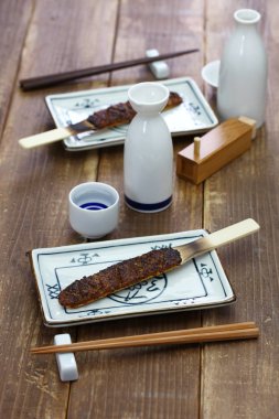 soba miso, Kavrulmuş buğday tohumu, Japon yemekleri ile yanmış miso(soybean paste)