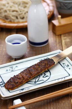 soba miso, Kavrulmuş buğday tohumu, Japon yemekleri ile yanmış miso(soybean paste)