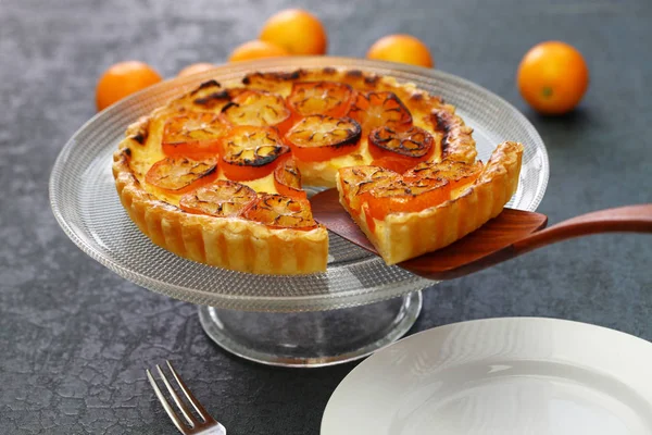 Kumquat Tart Homemade Dessert — Stock Photo, Image