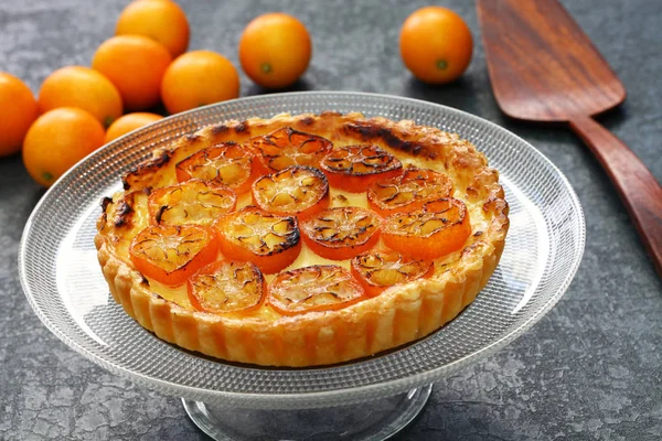 Kumquat Tart Homemade Dessert — Stock Photo, Image