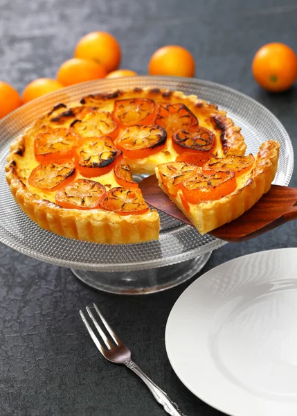 Kumquat Tart Homemade Dessert — Stock Photo, Image