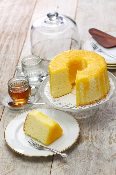 Homemade Orange Chiffon Cake — Stock Photo, Image