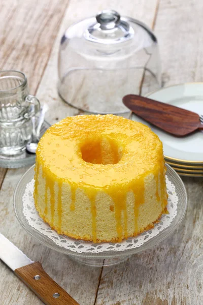 自家製オレンジのシフォン ケーキ — ストック写真