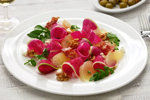 Hemmagjord Vattenmelon Rättika Sallad — Stockfoto