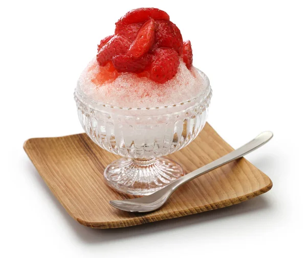 Kakigori Japanisches Rasiertes Eis Dessert — Stockfoto