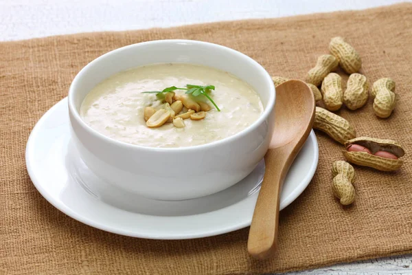 Southern Peanut Soup American Cuisine — Stock Photo, Image