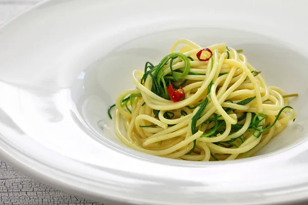 Spagetti Agretti Italian Food — Stock Photo, Image