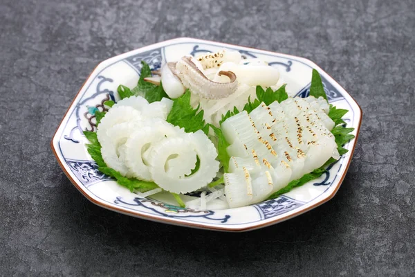 Bläckfisk Sashimi Japansk Mat — Stockfoto