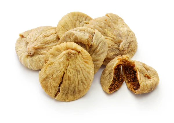 Turkish Dried Figs Isolated White Background — Stock Photo, Image