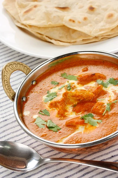 Mantequilla Pollo Curry Cocina India — Foto de Stock