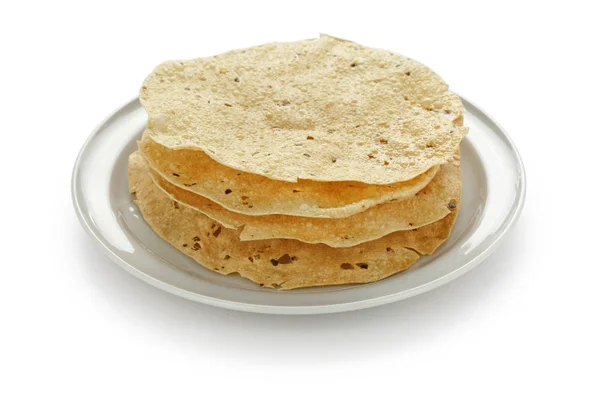 Papad Indiana Comida Tradicional — Fotografia de Stock