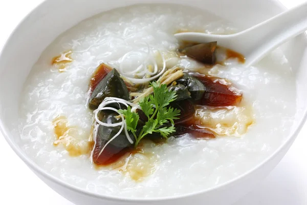 Wieku Jaj Congee Chińskie Jedzenie — Zdjęcie stockowe