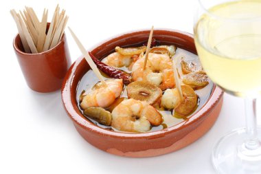İspanyol sarımsak karides , İspanyol tapas çanak, Gambas al Ajillo