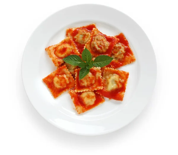 Pâtes Ravioli Maison Sauce Tomate Cuisine Italienne — Photo